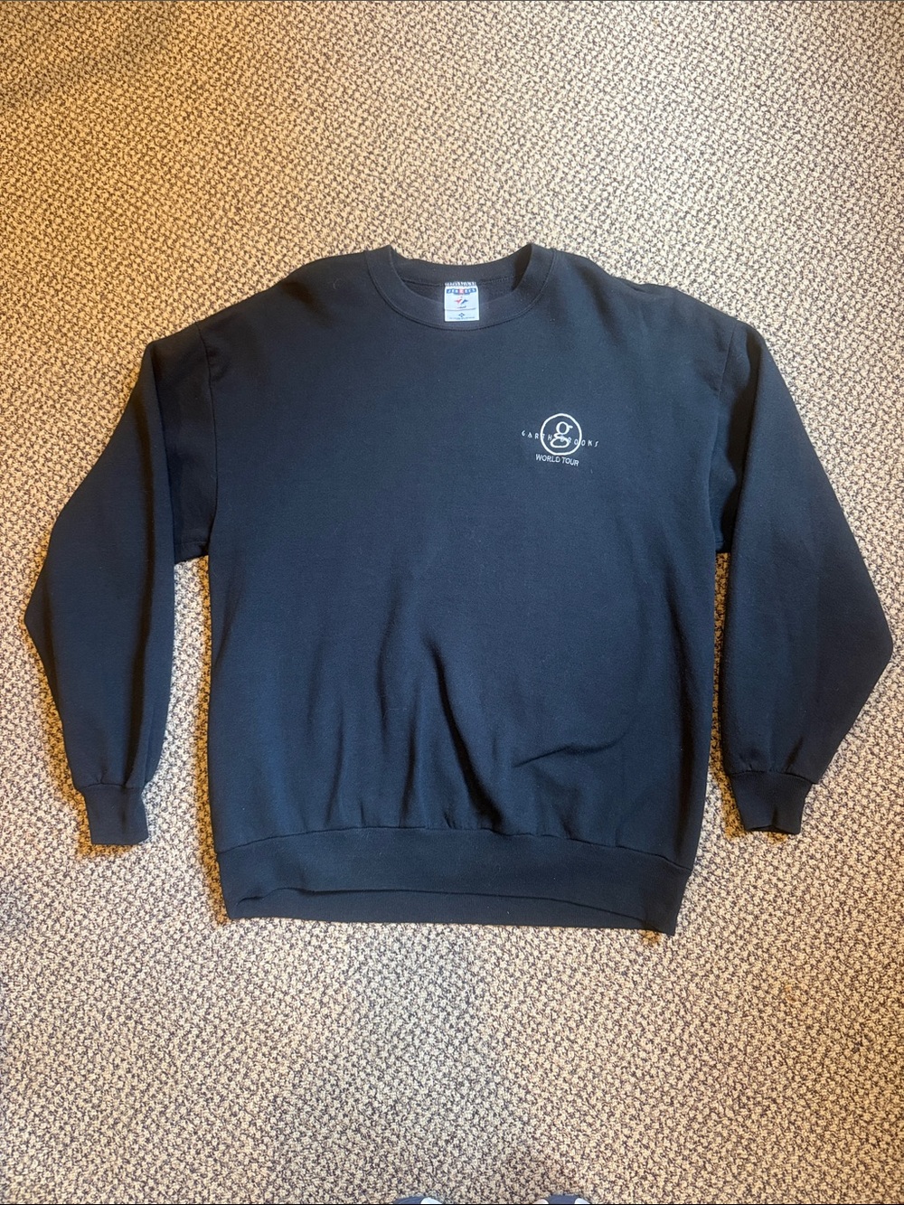 Vintage Garth Brooks World Tour Black Crewneck Sweatshirt